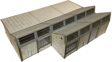 Preview: Fabrik mit Sheddachhalle und Randbau (Grundbausatz)