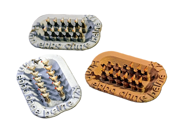 6 Stck. Hühner auf Druckplatine