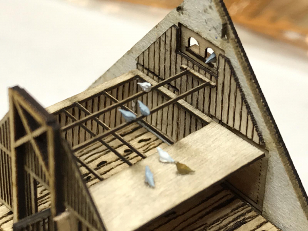 Grosse Fachwerkscheune mit Inneneinrichtung