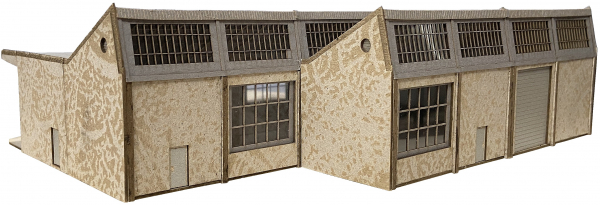 Fabrik mit Sheddachhalle und Randbau (Grundbausatz)