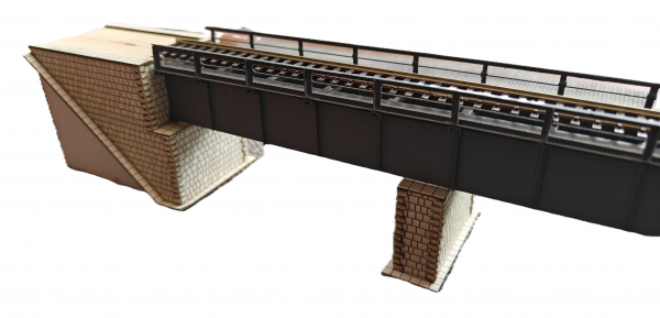 Brückenköpfe und Mittelpfeiler für die Hack-Brücke TN21 für Böschung