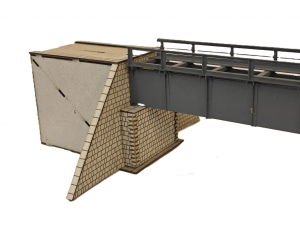 Brückenköpfe und Mittelpfeiler für die Hack-Brücke TN21 mit Flügelmauern