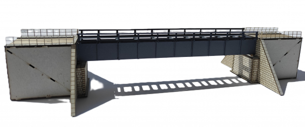 Brückenköpfe und Mittelpfeiler für die Hack-Brücke TN21 mit Flügelmauern